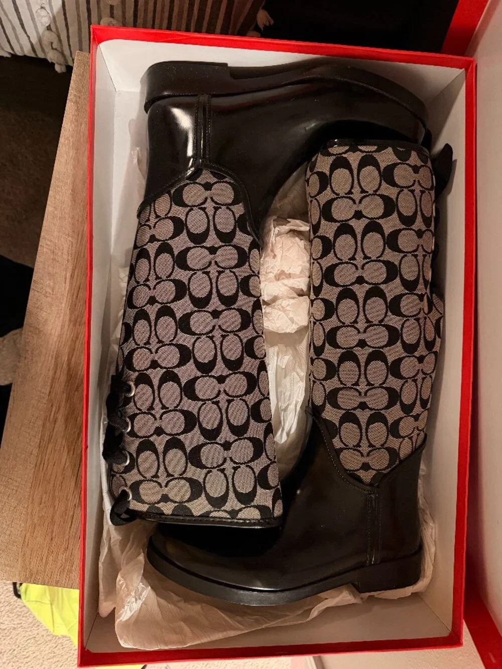 Coach Signature Rain Boots - Women's Size 10